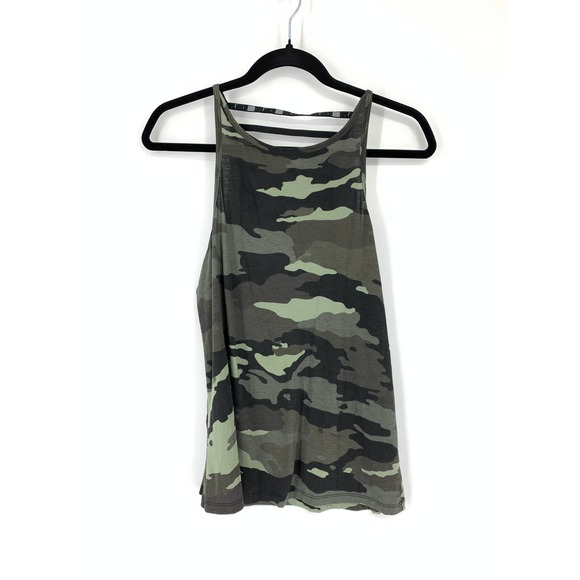 Victoria Sport Women's Size S Camo Print Tank Top Sleeveless Green Strappy Back - Picture 1 of 4